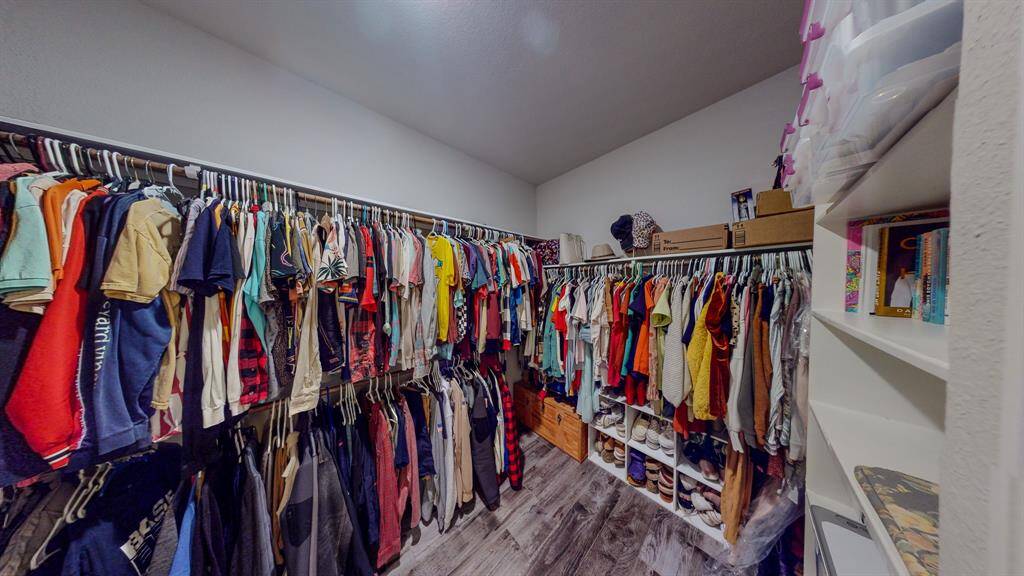 Walk in closet in Primary Bath