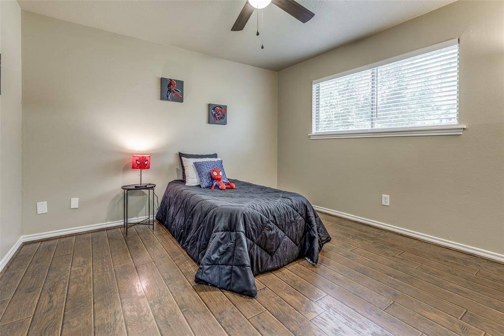 Bedroom # 3 offers a spacious walk-in closet, complete with ample shelves for all your storage needs.