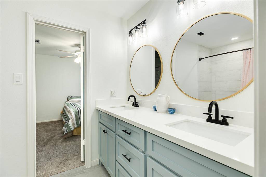 Jack and Jill bathroom.