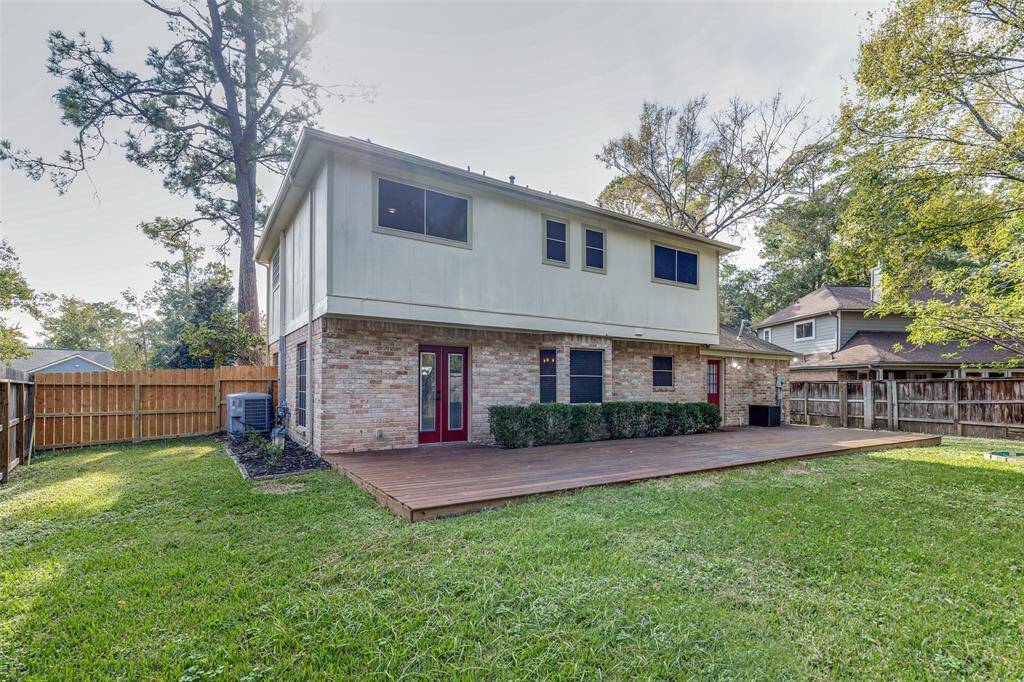 This view of the back of the house shows 2 separate entries.