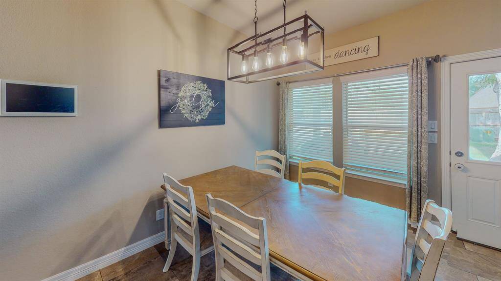 Natural light over dining area