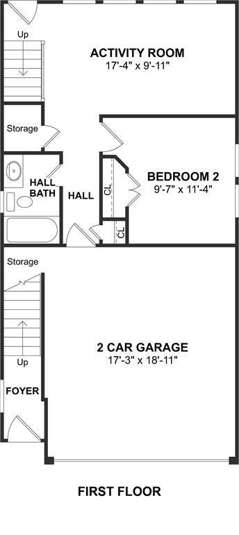 The Jefferson II floor plan by K. Hovnanian Homes. 1st Floor shown. *Prices, plans, dimensions, features, specifications, materials, and availability of homes or communities are subject to change without notice or obligation.