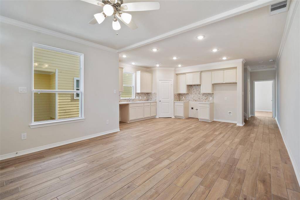 Large Open family room open to kitchen