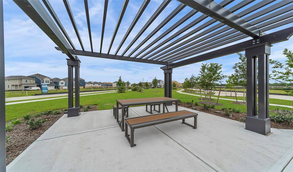 Enjoy lunch at a picnic table.