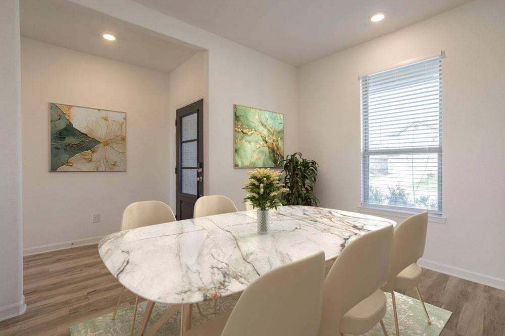 STAGED: This is a FLEX ROOM.  Can be a Dining Room, Wine Room, Office, Kids Playroom, Workout Room, or Breakfast Room