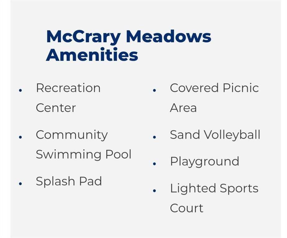 McCrary Meadows Amenities