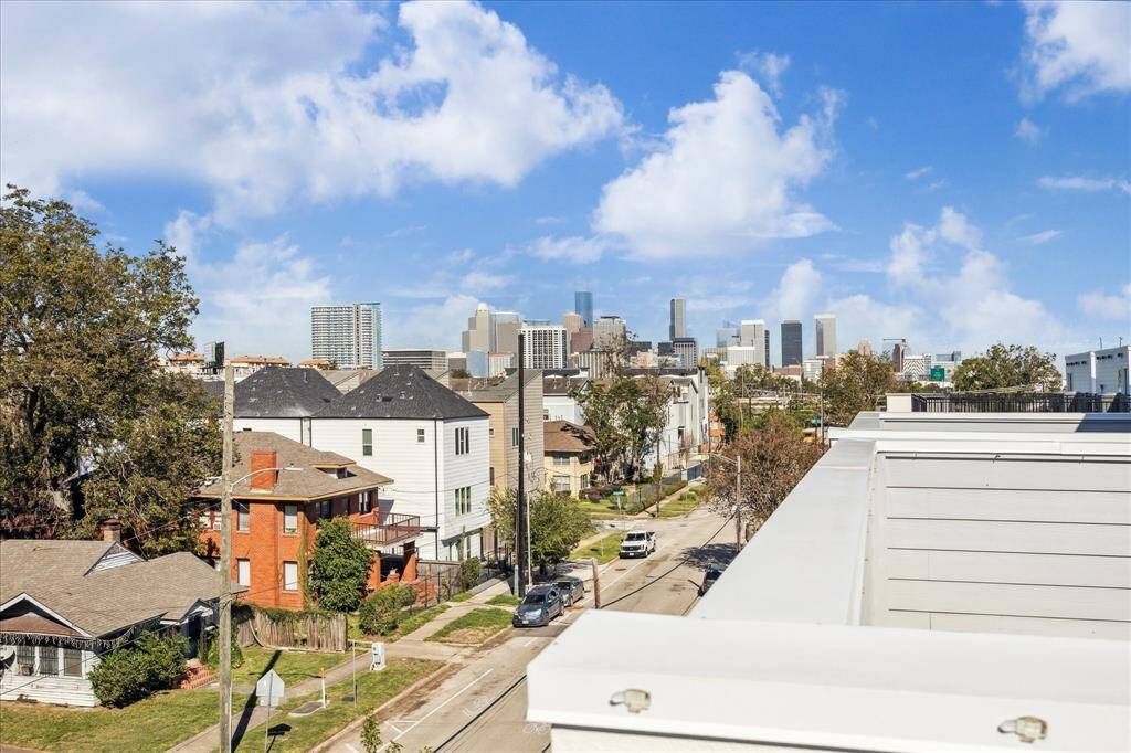 Fantastic City view from rooftop terrace.