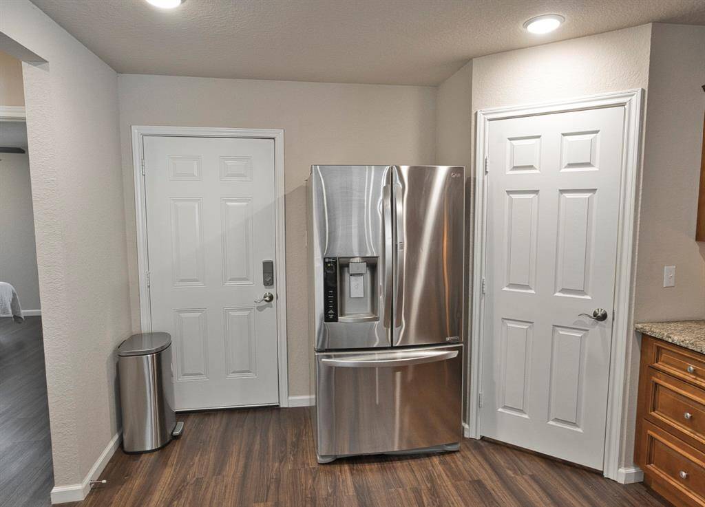 Corner pantry adds form and function to the kitchen.