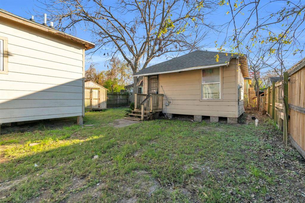 A view of the Secondary Property & Shed. 3710 Dennis St., Houston, TX  77004
