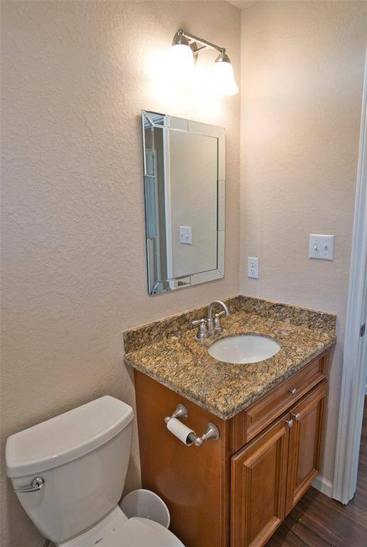 Brushed Nickel fixtures add to the elegance.