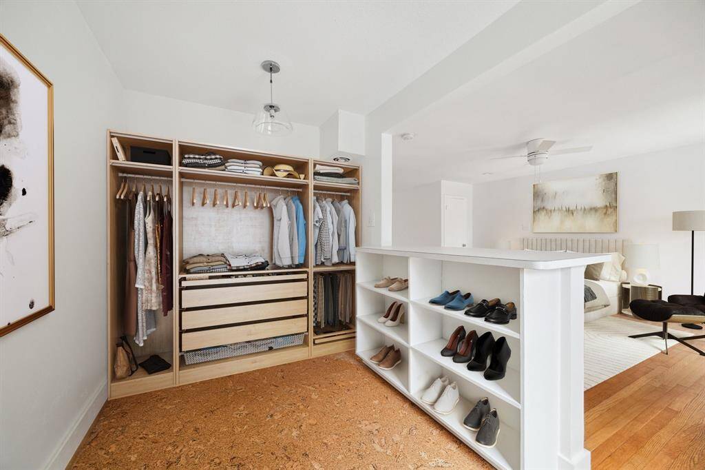 Virtually staged upstairs garage studio