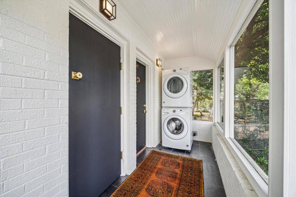 Duplex mudroom/shared-laundry/back entrance