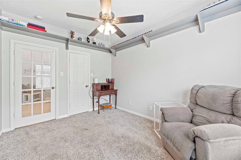 You'll find ample space for your home office furnishings in this room, while a French door provides all the privacy needed to make morning phone calls or attend online meetings or classes. Fourth bedroom, game room, alternate living space, kid's playroom, or craft room? You decide!