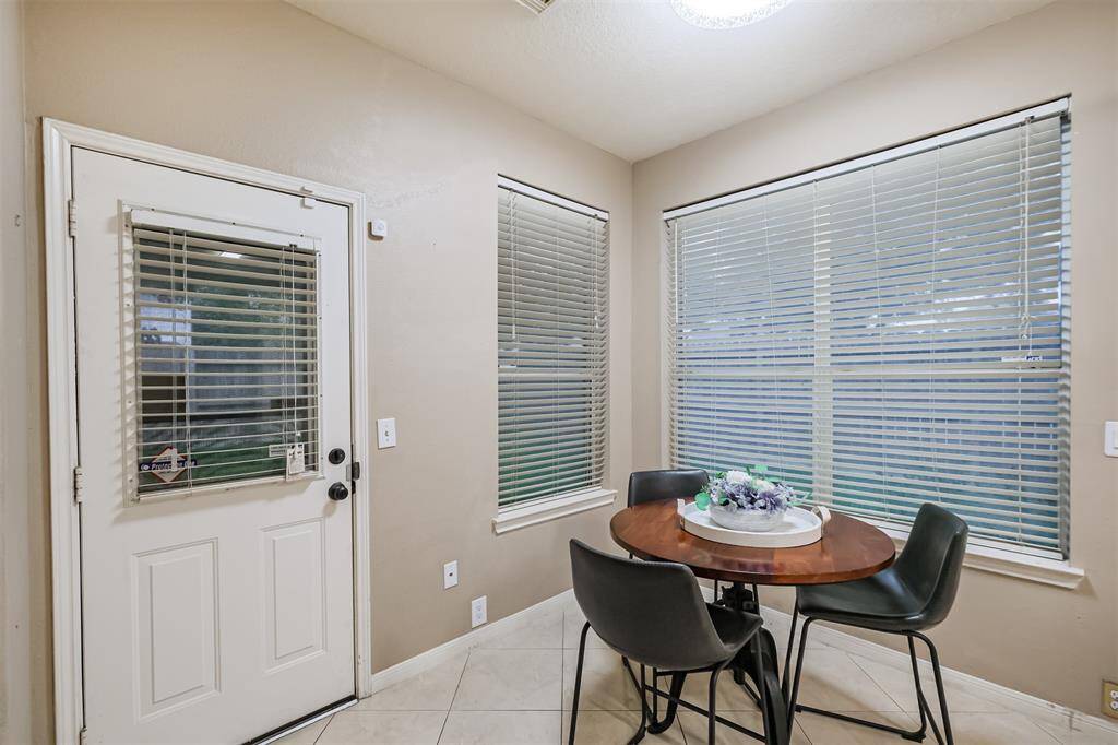 Breakfast room and back door.