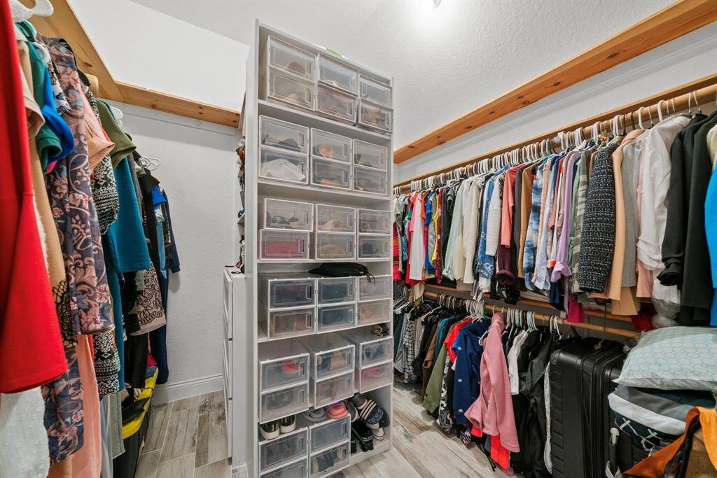 Two separate closets.