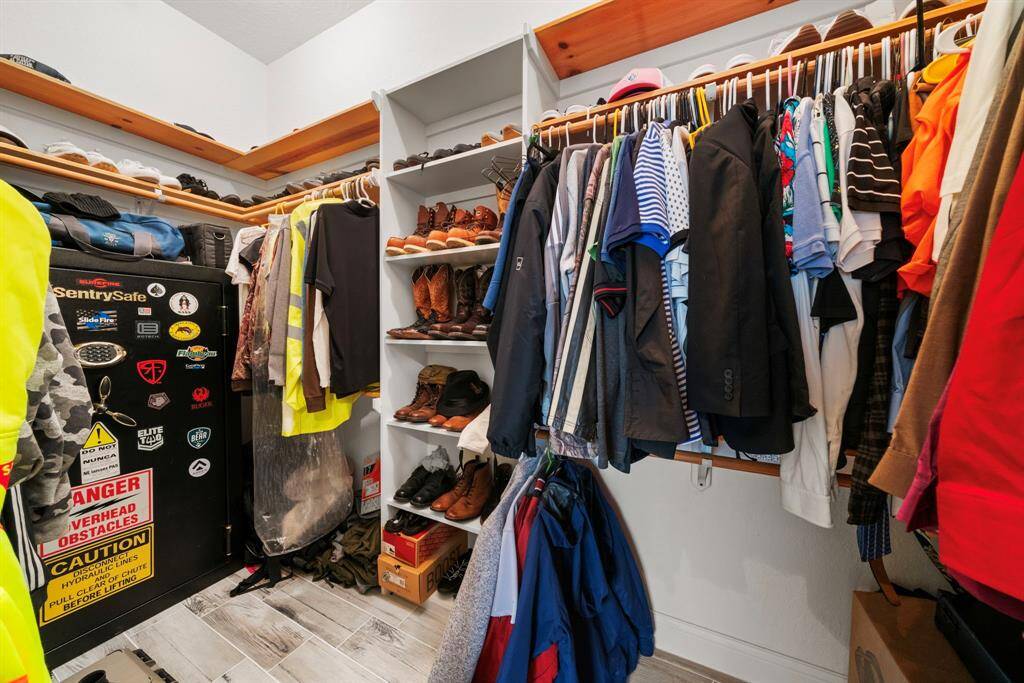 Two separate closets.