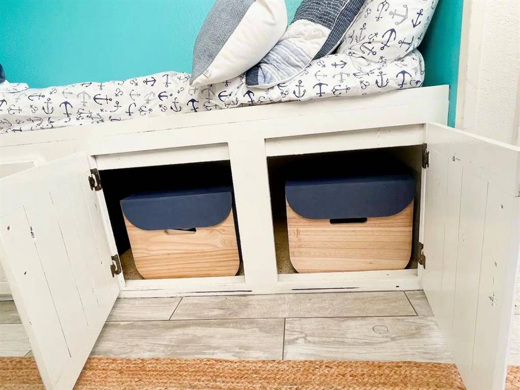 Storage under the bunk