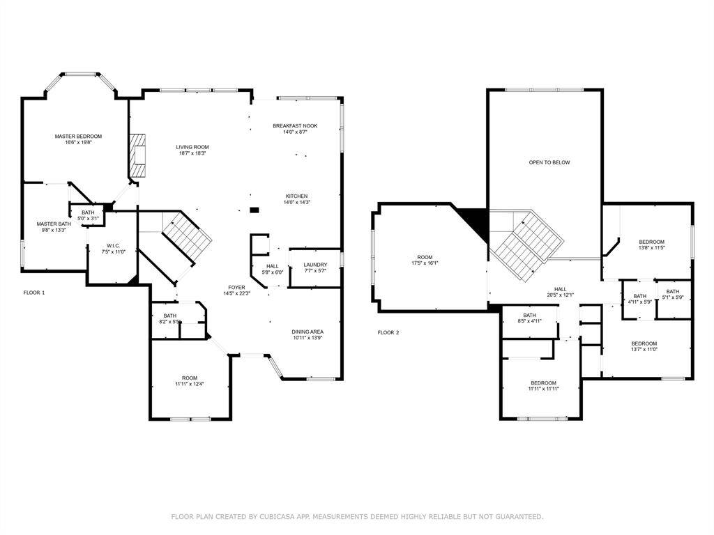 Floor plan. All measurements are estimated using AI