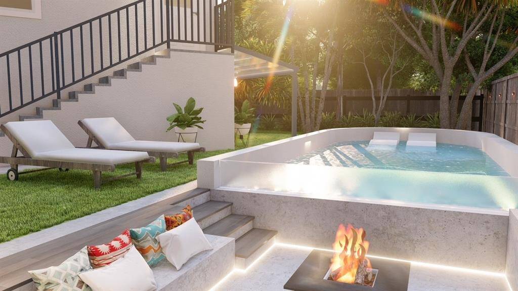 Property does not have a pool! This pool rendering of a possible pool design was supplied by current owner.