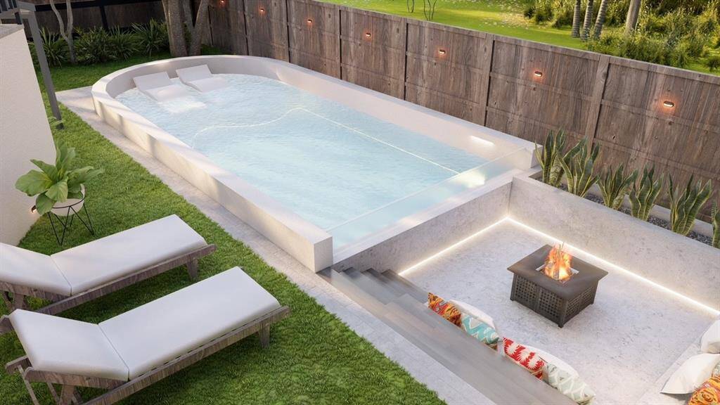 Property does not have a pool! This pool rendering of a possible pool design was supplied by current owner.