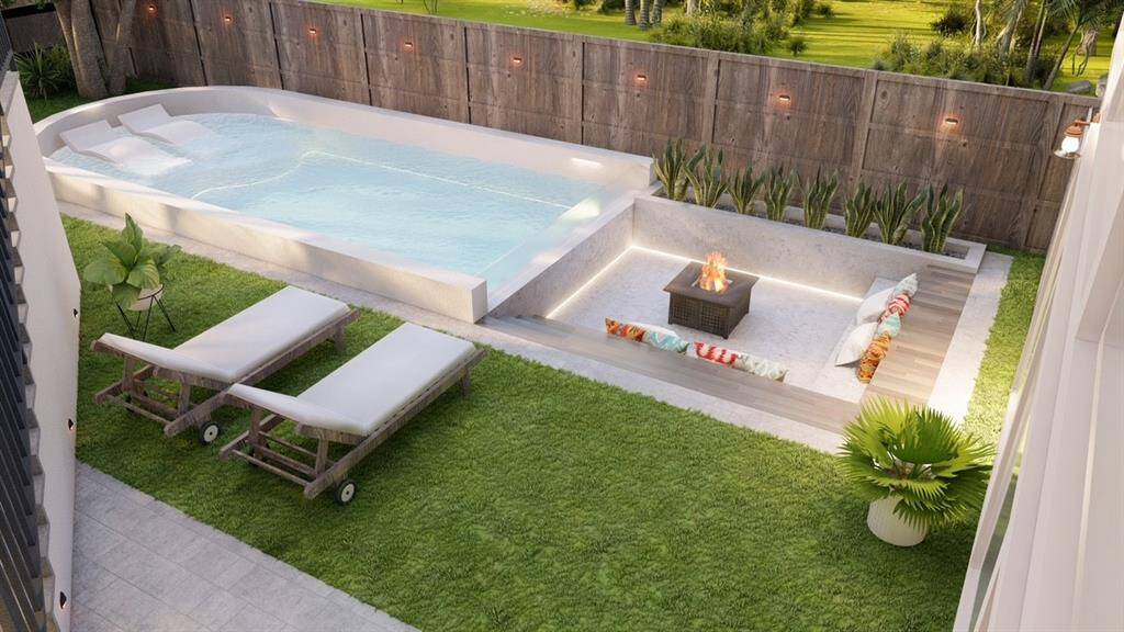 Property does not have a pool! This pool rendering of a possible pool design was supplied by current owner.