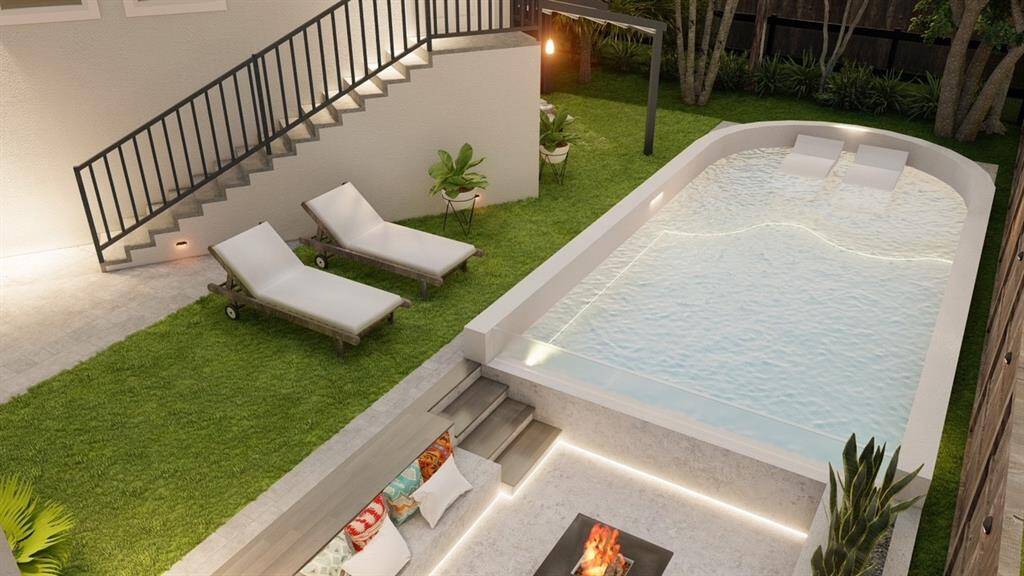 Property does not have a pool! This pool rendering of a possible pool design was supplied by current owner.