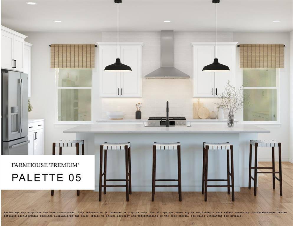 Farmhouse Look Palette 5 Selection Sheet (*Artist rendering used for illustration purposes only.)