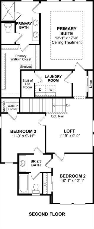 The Marietta floor plan by K. Hovnanian Homes. 2nd Floor shown. *Prices, plans, dimensions, features, specifications, materials, and availability of homes or communities are subject to change without notice or obligation.