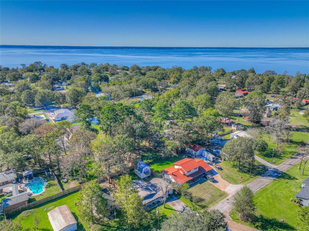 Ariel view of the property with Lake Livingston minutes away