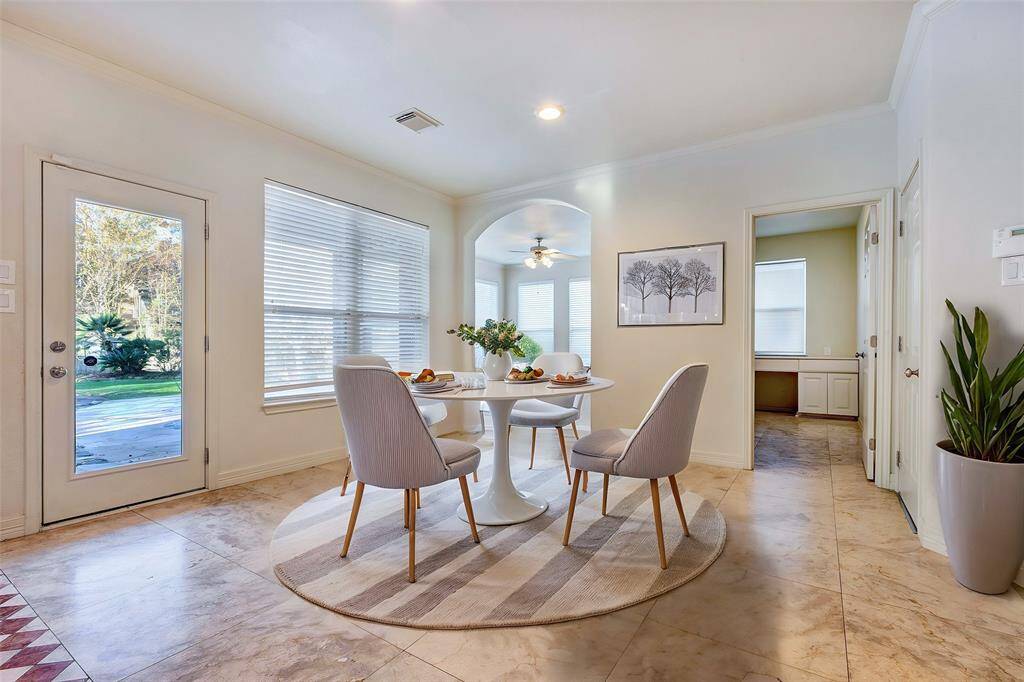 This is a RENDERING of what the Breakfast Room would look like with furniture.