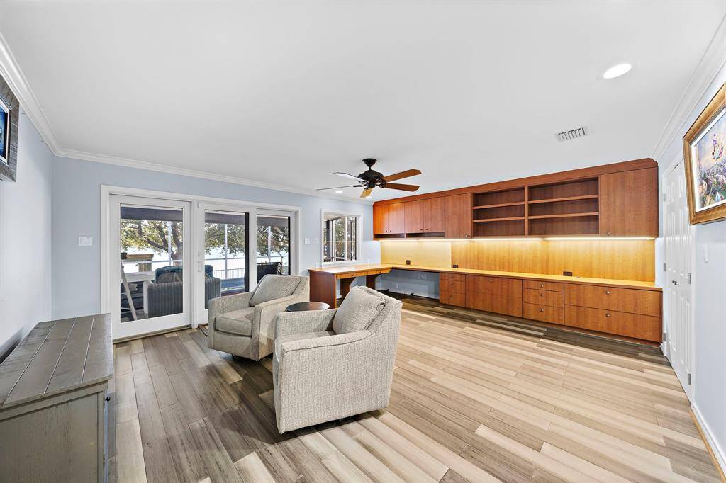 Large Study looks out to the Lake.  This could be a 5th Bedroom.