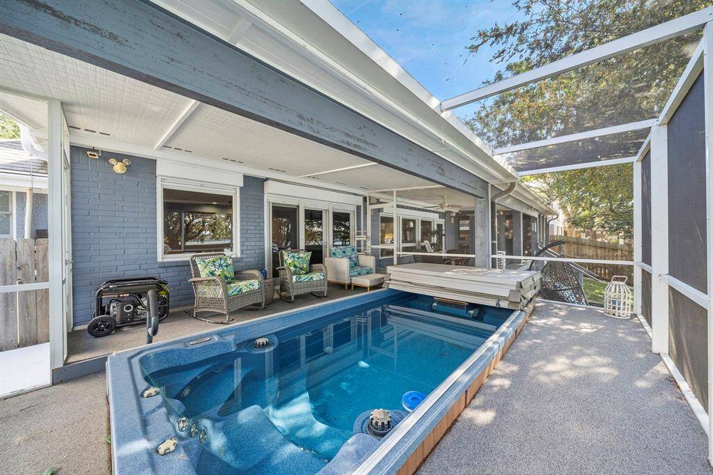 Screened in Porch with Swim Spa