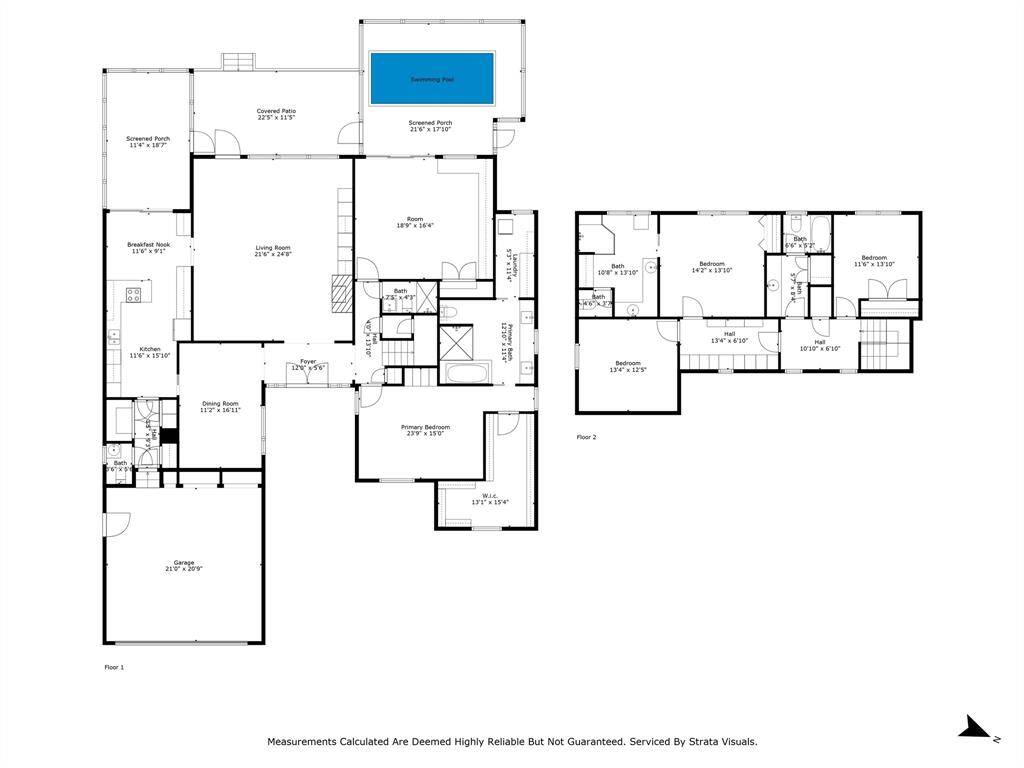 1st and 2nd Floor floorplans