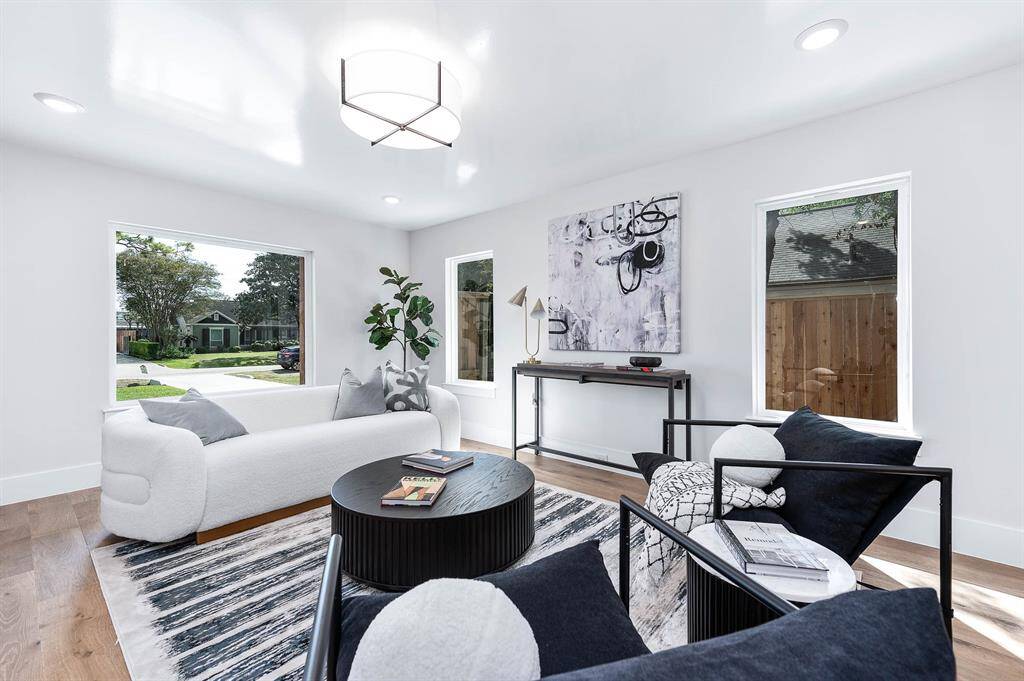 Custom light fixtures throughout home