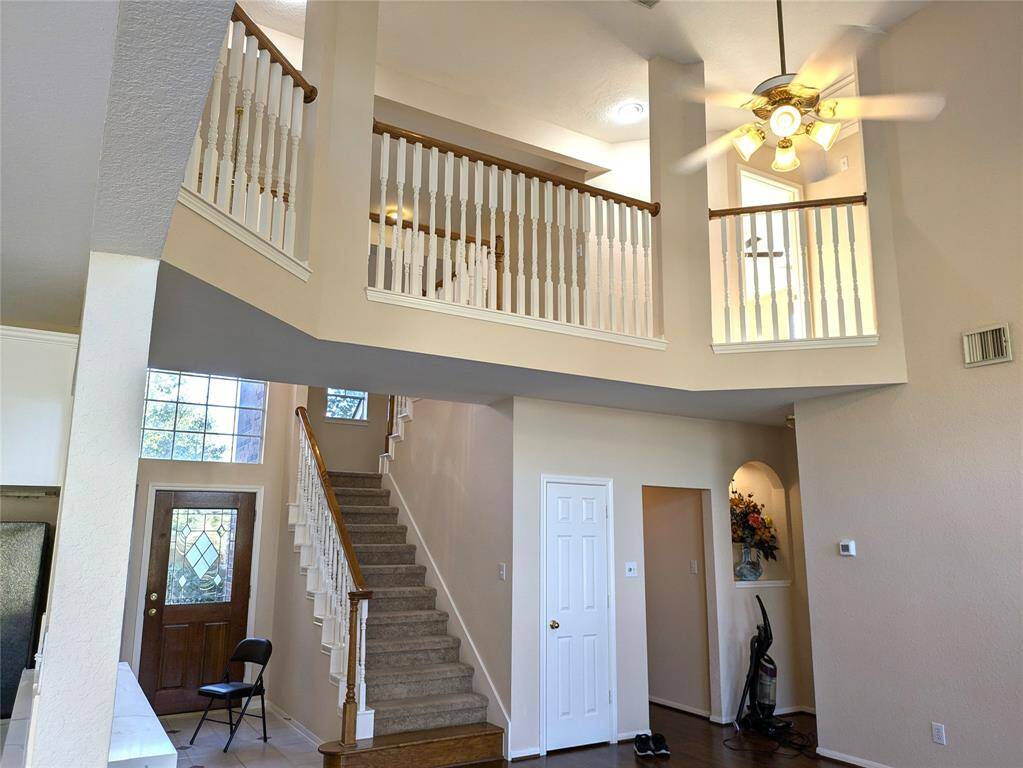 Stairs & upstairs hallway