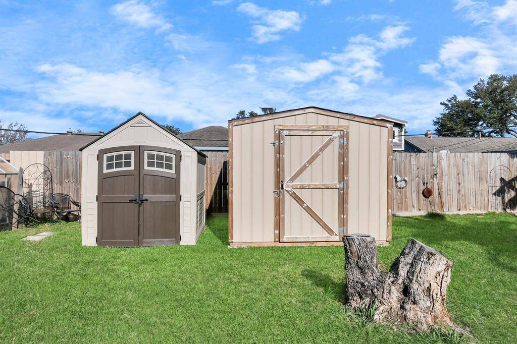 Extra storage space in the backyard.