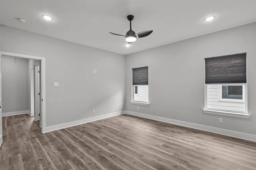 All bedrooms come with fans and did you notice the outlet for your wall mounted TVs