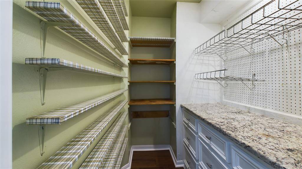 Large Pantry! Has built in cabinets giving you lots of storage space!