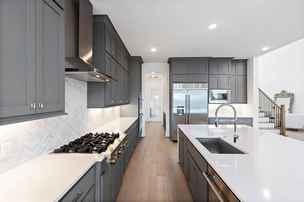 Upgraded appliances, double ovens and built in refrigerator.