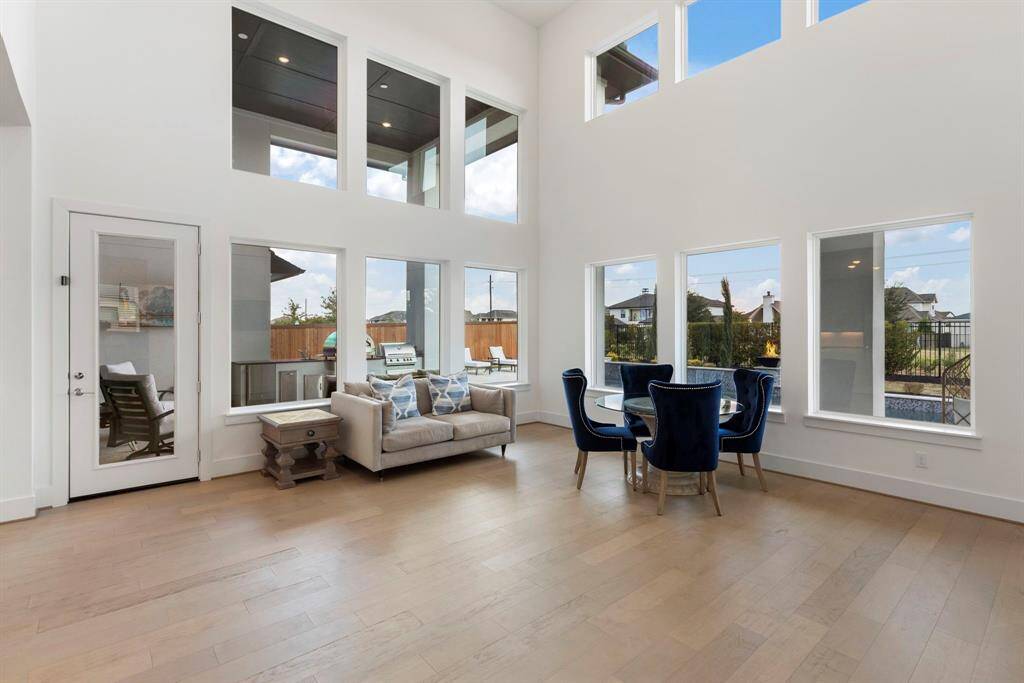 Flex space off the kitchen allows for a versatile space for entertaining.