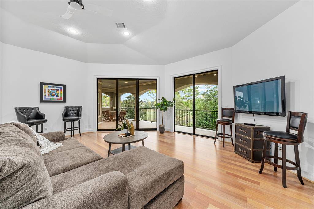 This game room, located on second-floor, offers breathtaking views of the golf course at sunrise, provides a versatile space to suit your lifestyle needs.