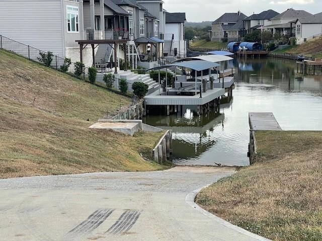 Community boat ramp.