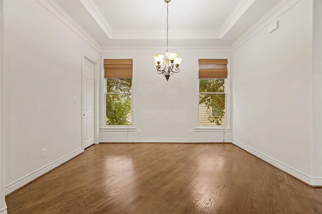 Large dining area with closet space for extra dining essentials