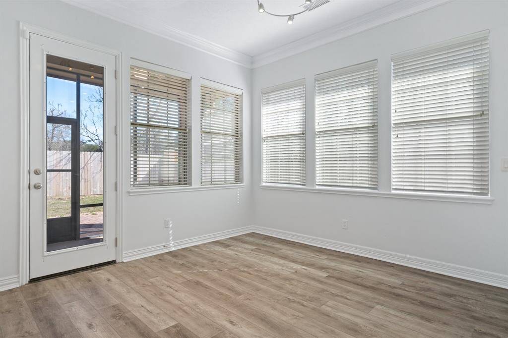 Dining area with porch to back yard