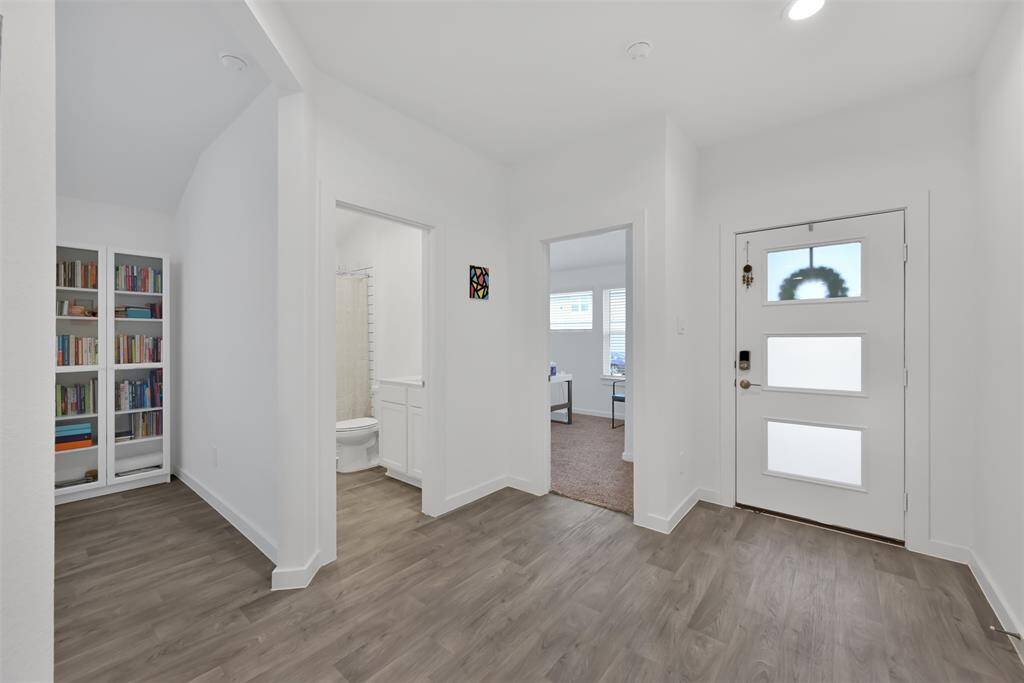 Looking back towards the front bedroom and bath.