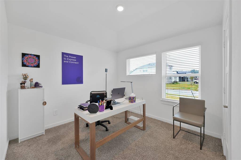 This front bedroom is being used as an office