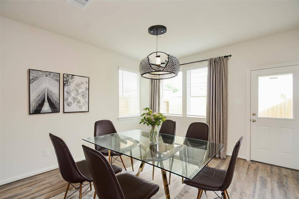 This dining area is perfect for casual dining or family gatherings.