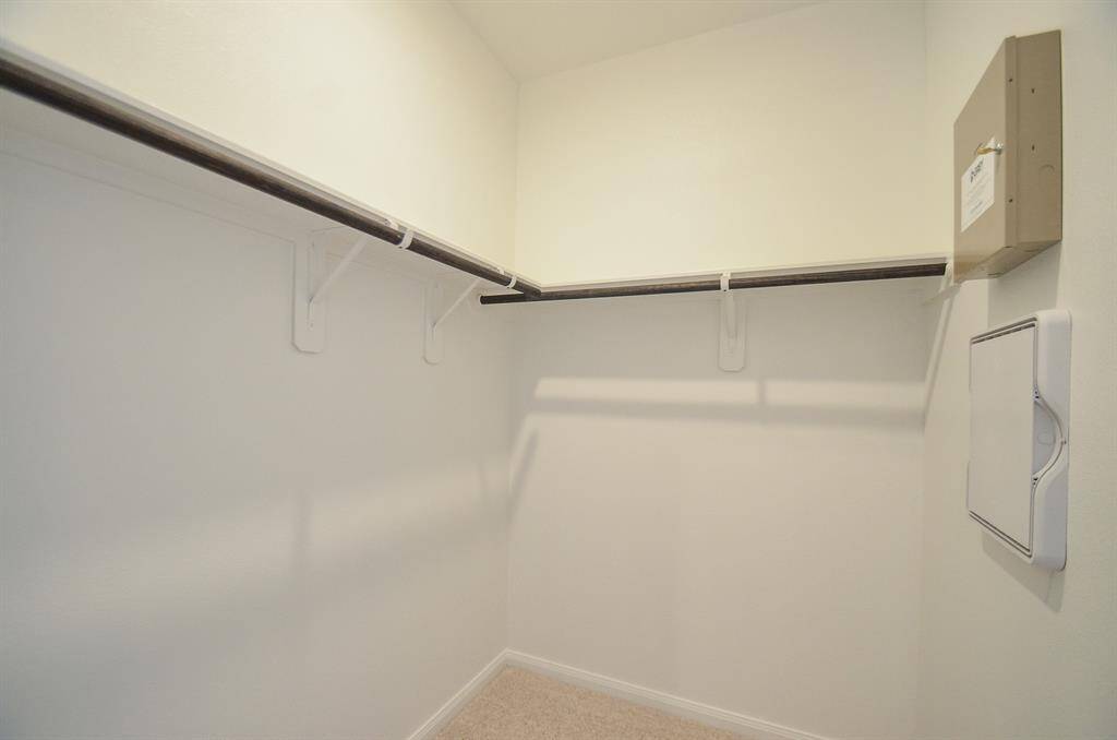 Spacious walk-in closet.