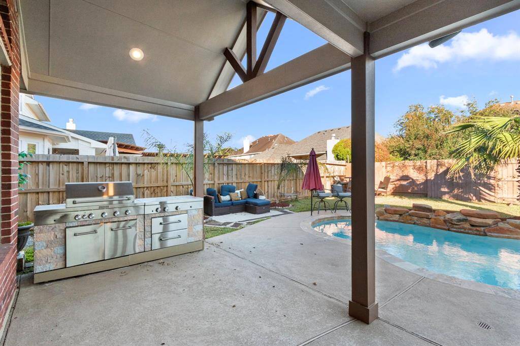 Grill stays with the home.
