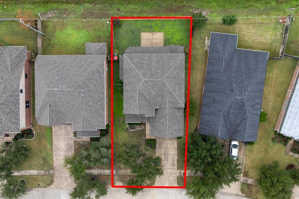 Ariel view of selected Home